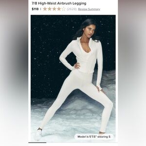 NWT ALO Yoga White High-Waist Leggings